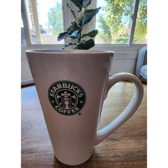 CLASSIC 2007 Starbucks Coffee Cup Tea Mug | White w/ Green Siren Logo | 17.7 oz - Picture 2 of 4